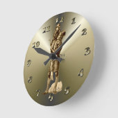 Tiny Tim Christmas Holiday Gift Runde Wanduhr (Winkel)
