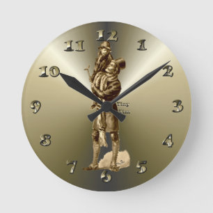 Tiny Tim Christmas Holiday Gift Runde Wanduhr