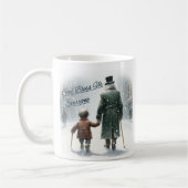 Tiny Tim und Scrooge Hand in Hand Coffee Tasse (Links)