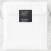 Tiny Titan – Minimal Surreal Squirrel Sticker (Tasche)