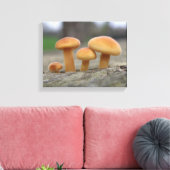 Tiny Toadstools Macro Canvas Print Leinwanddruck (Insitu (Wohnzimmer))