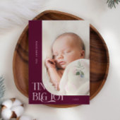 Tiny Toes Big Joy Cranberry Foto Birth Ankündigung