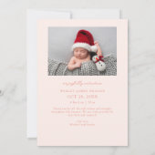 Tiny Toes Big Joy Peach Foto Geburtsankündigung Ankündigung (Rückseite)