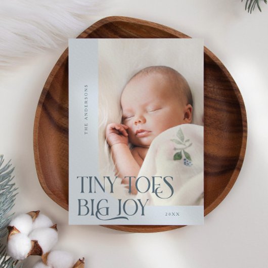 Tiny Toes Big Joy Slate Foto Geburtserklärung Ankündigung