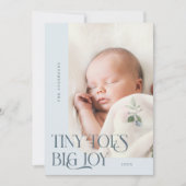 Tiny Toes Big Joy Slate Foto Geburtserklärung Ankündigung (Vorderseite)