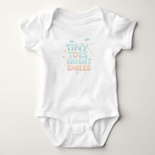 Tiny Toes Bright Smile Baby Strampler (Vorderseite)