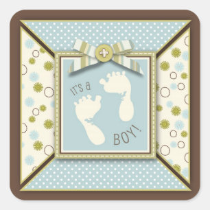 Tiny Toes Square Sticker