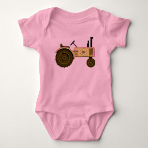 Tiny Tomboy Tractor Baby Strampler