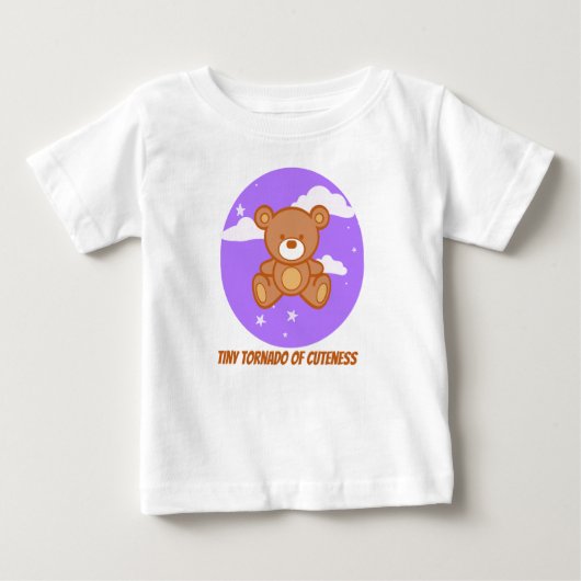 Tiny Tornado der Geburt Baby T-shirt (Vorderseite)