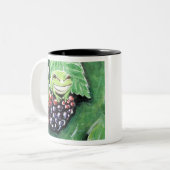 Tiny Tree Frog auf einer BlackBerry-Malerei Zweifarbige Tasse (Vorderseite Links)