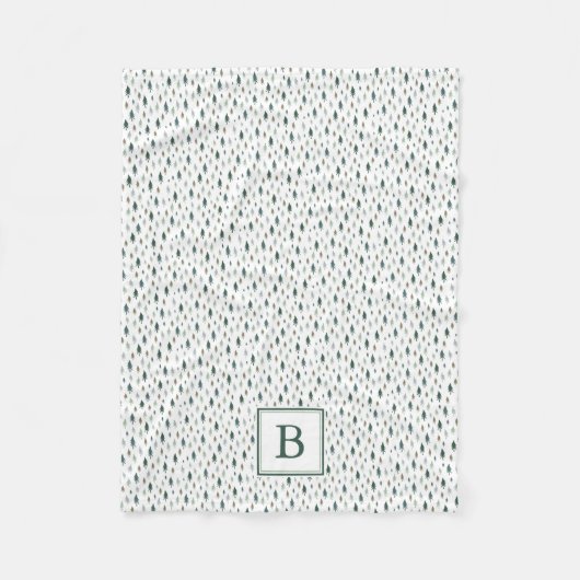 Tiny Trees | Holiday Monogram Fleecedecke (Vorderseite)