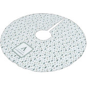 Tiny Trees | Mit Monogramm Baumrock Polyester Weihnachtsbaumdecke (Schrägansicht)