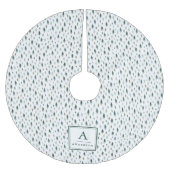 Tiny Trees | Mit Monogramm Baumrock Polyester Weihnachtsbaumdecke (Vorderseite)