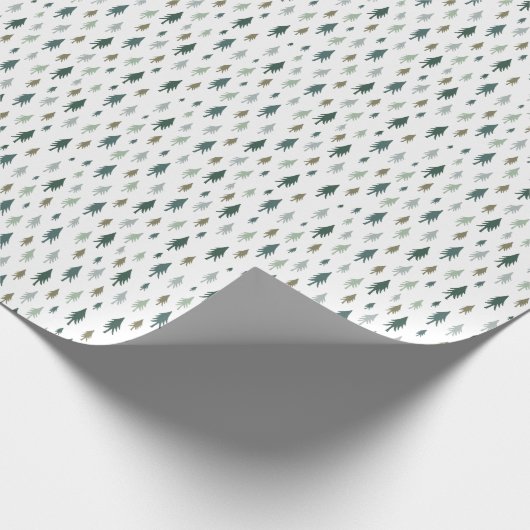 Tiny Trees Weihnachtsmuster Geschenkpapier (Ecke)