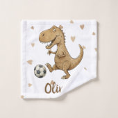 Tiny Trex Personalisiert Fußball spielen Waschlappen (Waschlappen)