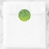 Tiny tropical fern runder aufkleber (Tasche)