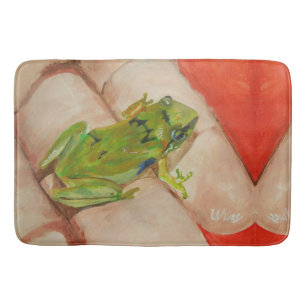 Tiny Tropical Frog Badematte