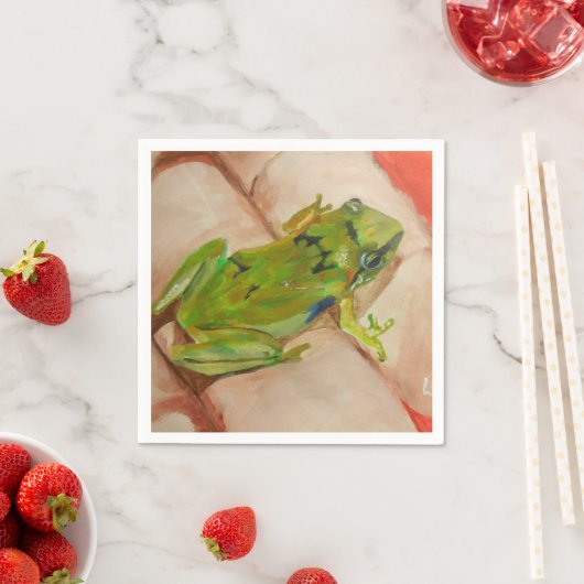 Tiny Tropical Frog Serviette (Beispiel)