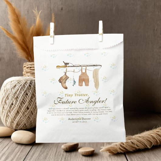Tiny Trotter Future Angler Fishing Babydusche Geschenktütchen
