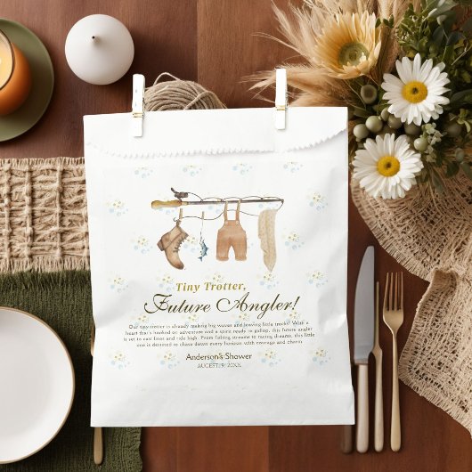 Tiny Trotter Future Angler Fishing Babydusche Geschenktütchen