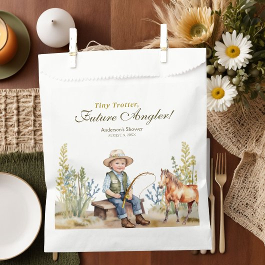 Tiny Trotter Future Angler Fishing Boy Baby Dusche Geschenktütchen