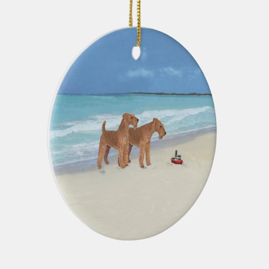 Tiny Tugboat Keramik Ornament (Rechts)