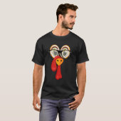 Tiny Turkey Face & Glasses Kostüm für Thanksgivin T-Shirt (Vorne ganz)