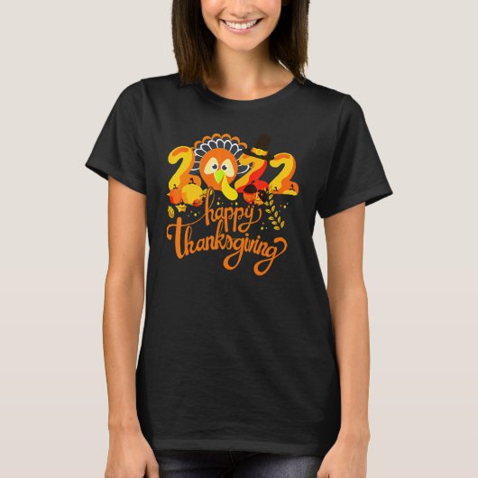 Tiny Turkeys Happy Thanksgiving Turkey Autumn Cost T-Shirt (Vorderseite)