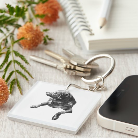 Tiny Turn: Labrador Charm Schlüsselanhänger (Vorderseite rechts)