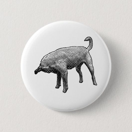 Tiny Turned Head Terrier Button (Vorderseite)