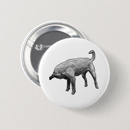 Tiny Turned Head Terrier Button (Vorne & Hinten)