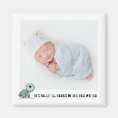 Tiny Turtle Baby Foto Magnet (Vorne)