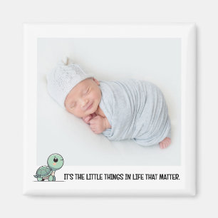 Tiny Turtle Baby Foto Magnet