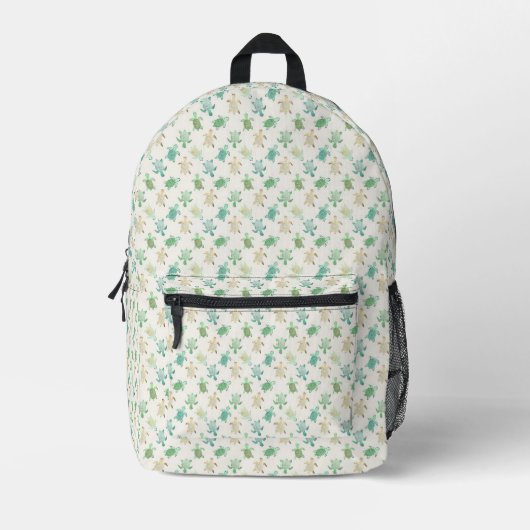Tiny Turtle Parade Bedruckter Rucksack (Vorderseite)