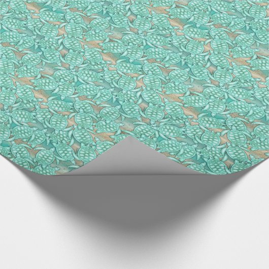 Tiny Turtles Sea and Sand ID696 Geschenkpapier (Ecke)