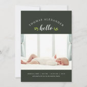 Tiny Twigs Foto Geburtserklärung Ankündigung (Vorderseite)