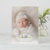 Tiny Twigs Foto Overlay Geburtsankündigung Ankündigung (Stehend Vorderseite)