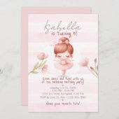 Tiny Twirls – Ballerina Einladung (Vorne/Hinten)