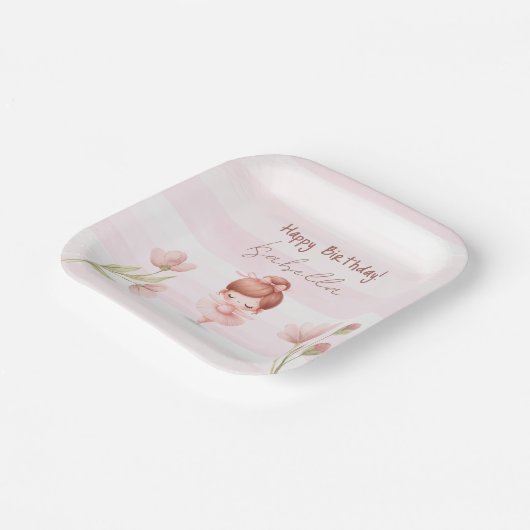 Tiny Twirls – Ballerina Pappteller (Gewinkelt)