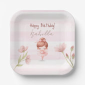 Tiny Twirls – Ballerina Pappteller (Vorderseite)