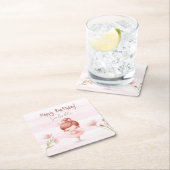 Tiny Twirls – Ballerina  Rechteckiger Pappuntersetzer (Vor Ort)