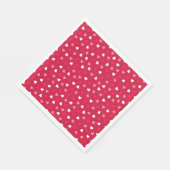 Tiny Valentine Hearts in Rot-Weiß-Rosa Serviette (Ecke)