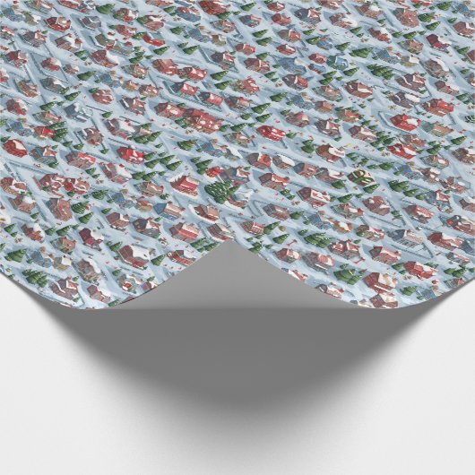 Tiny Village - Design 2 Wrapping Paper Geschenkpapier (Ecke)