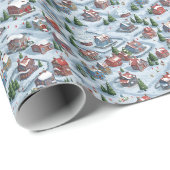 Tiny Village - Design 2 Wrapping Paper Geschenkpapier (Rolleneckpunkt)