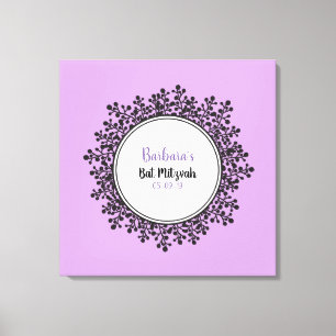 TINY VINES Bat Mitzvah Sign-In Board Leinwanddruck