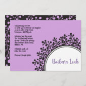 TINY VINES Circular Bat Mitzvah Einladung (Vorne/Hinten)