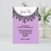 TINY VINES Circular Bat Mitzvah Empfang Card Einladung (Stehend Vorderseite)