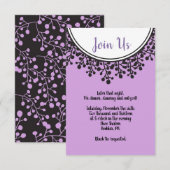 TINY VINES Circular Bat Mitzvah Empfang Card Einladung (Vorne/Hinten)