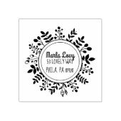 TINY VINES Circular Rücksendeadresse Briefmarke Gummistempel (Prägung)