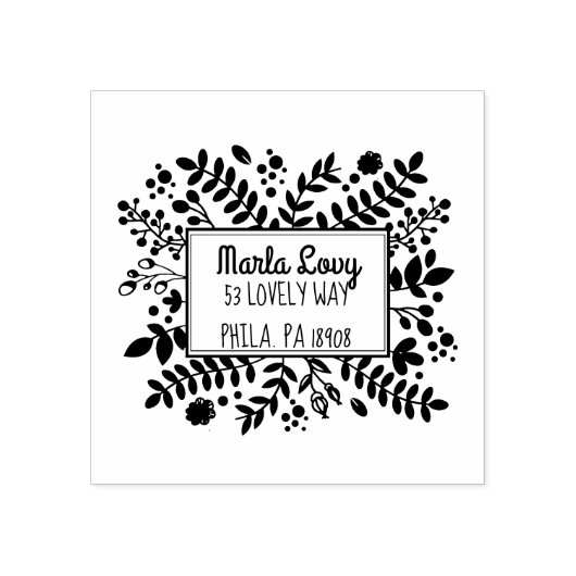 TINY VINES Rücksendeadresse Briefmarke Gummistempel (Prägung)